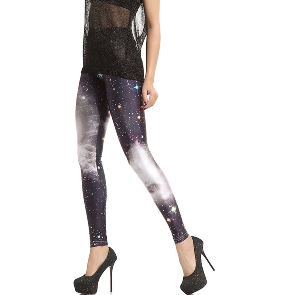 ✨Cosmic Galaxy Patterned Spandex Leggings✨ - Picture 3 of 5